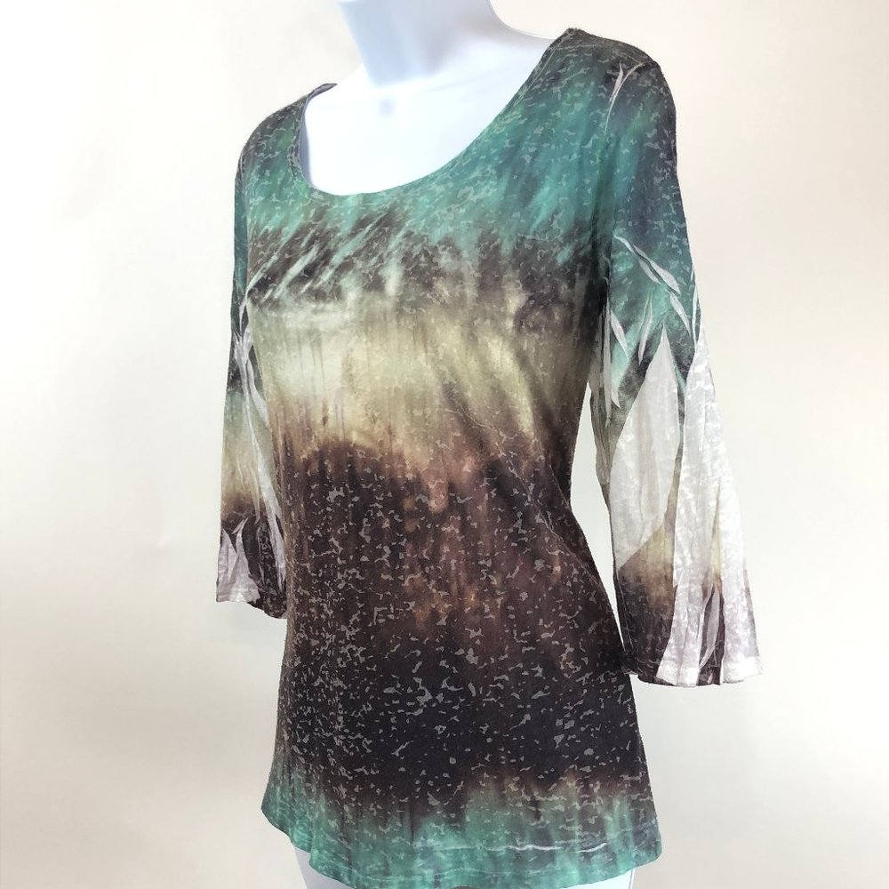 coldwater creek shirt 3/4 sleeves